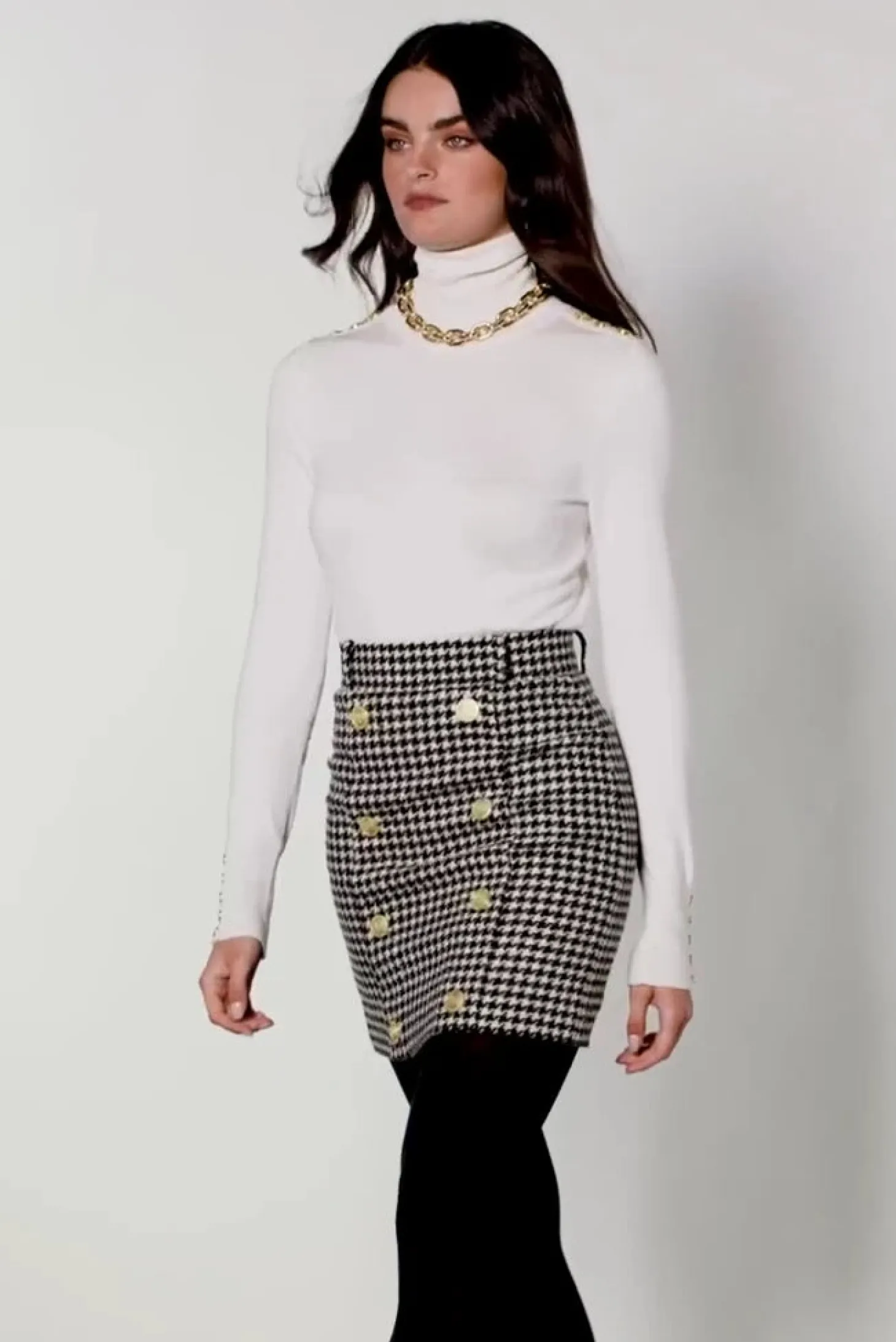 Knightsbridge Skirt (Houndstooth)