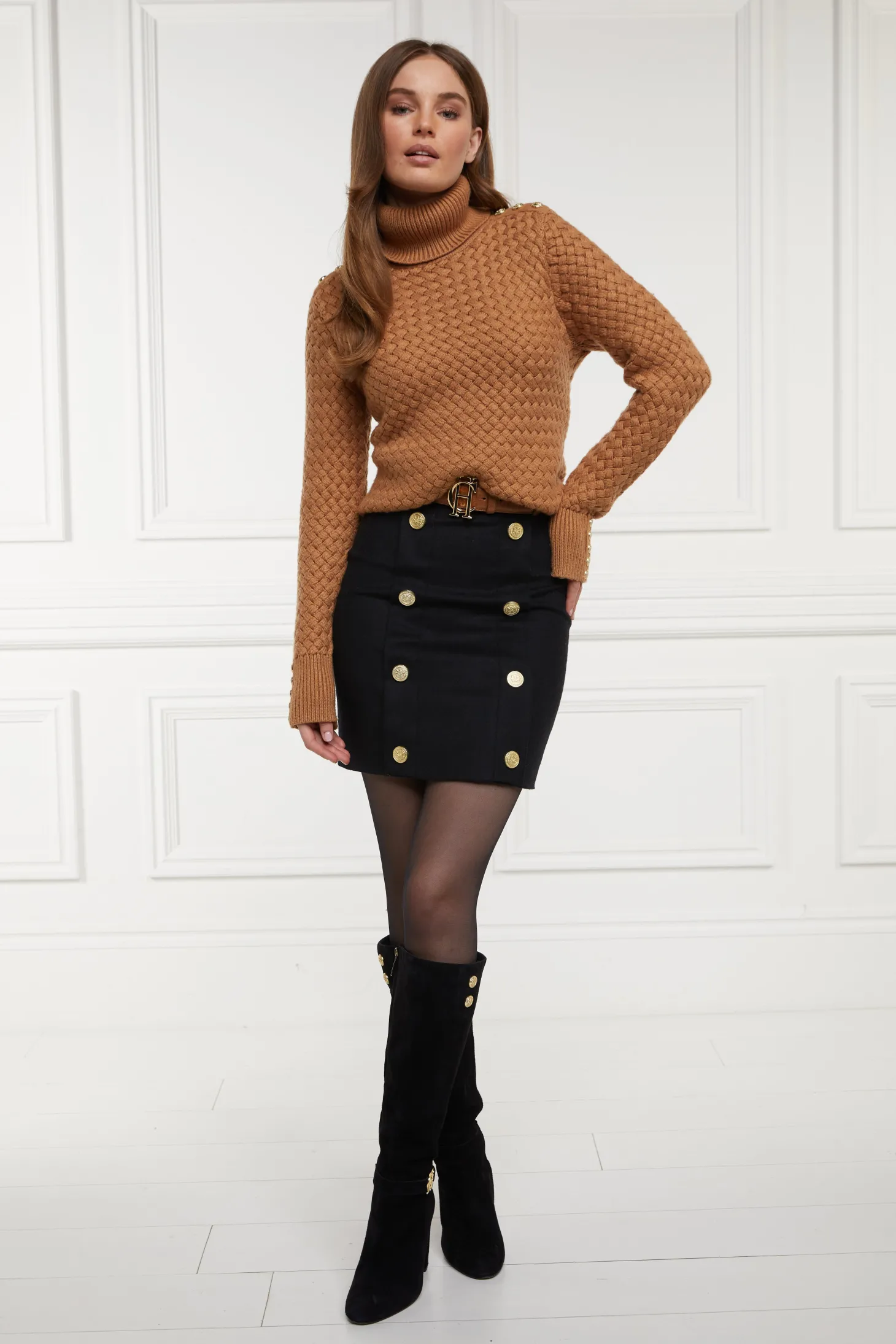 Knightsbridge Skirt (Soft Black Tan)