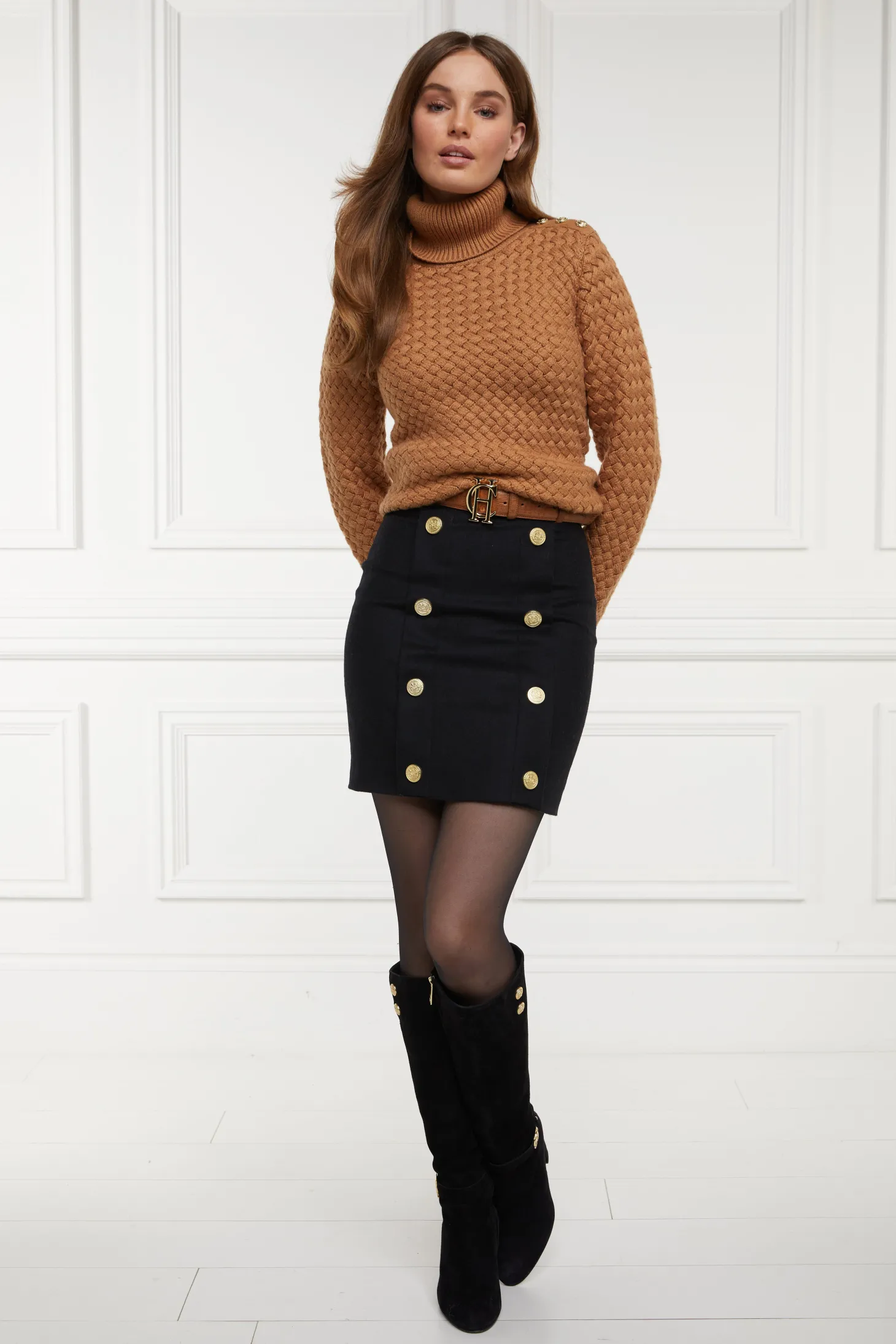 Knightsbridge Skirt (Soft Black Tan)