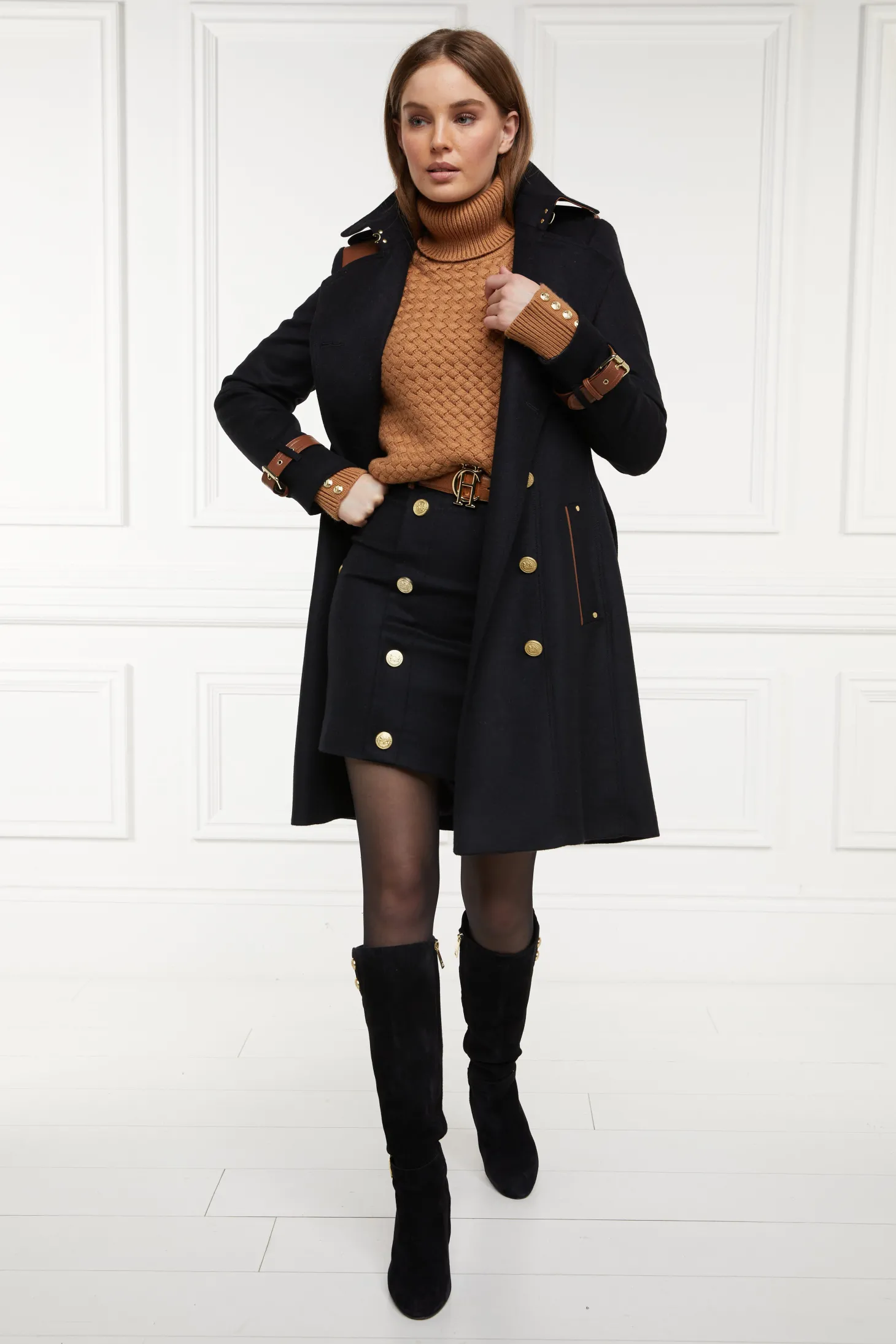 Knightsbridge Skirt (Soft Black Tan)