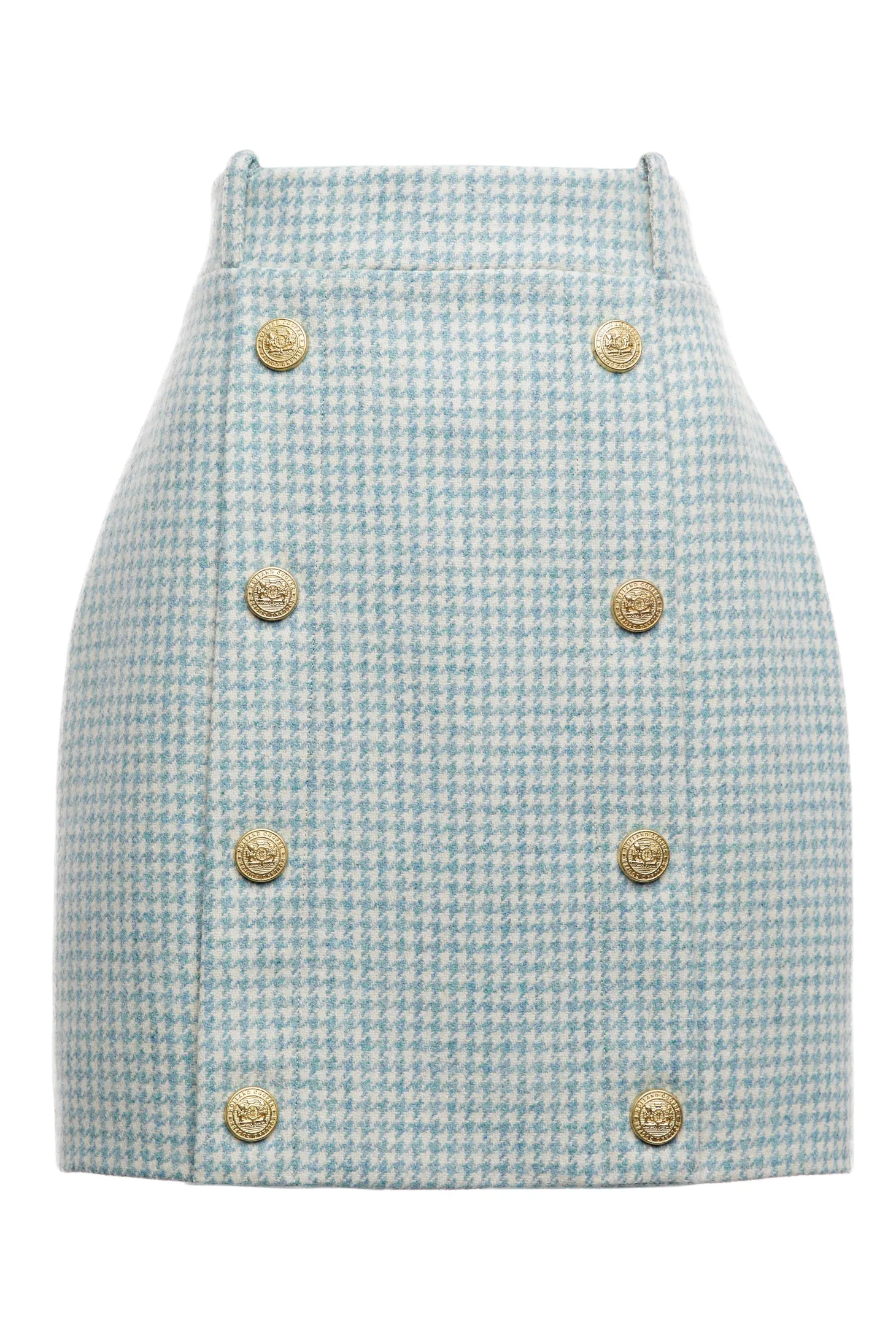 Knightsbridge Skirt (Teal Houndstooth)