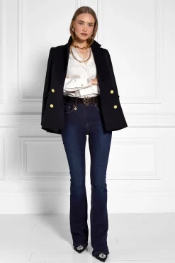 Lace V-Neck Blouse (Oyster)