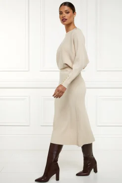 Leyla Knitted Skirt (Oatmeal)