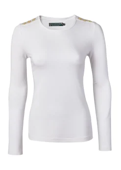 Long Sleeve Crew Neck Tee (White)