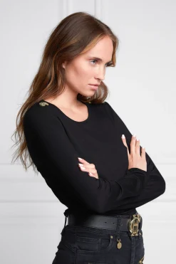 Long Sleeve Crew Neck Tee (Black)