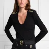 Long Sleeve V-Neck Tee (Black)