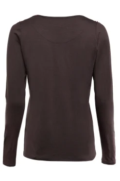 Long Sleeve V-Neck Tee (Coffee)