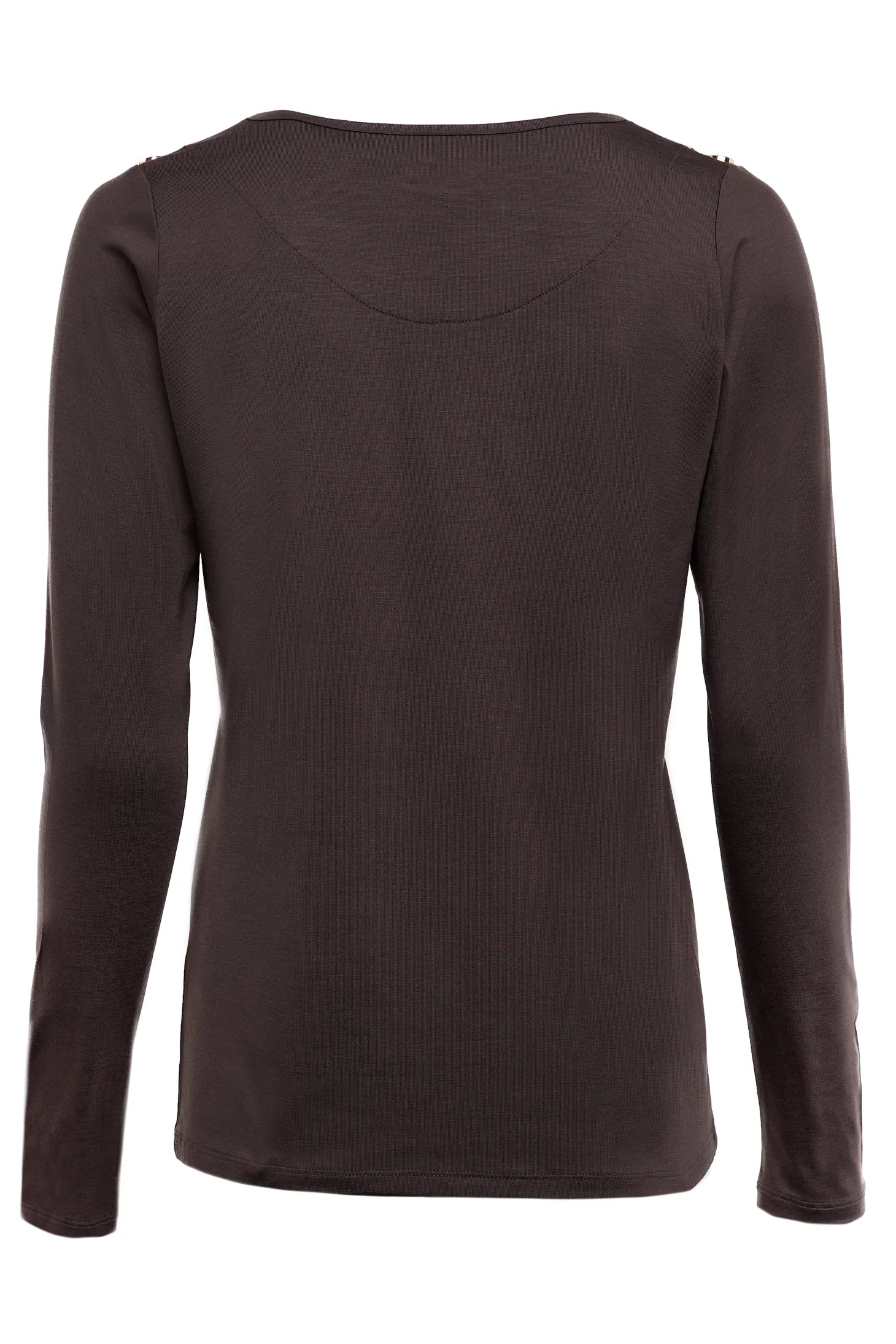 Long Sleeve V-Neck Tee (Coffee)