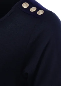 Long Sleeve V-Neck Tee (Ink Navy)