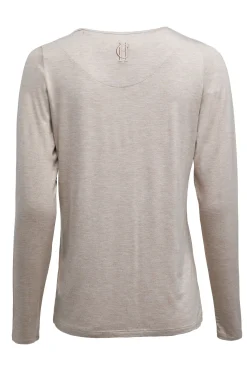 Long Sleeve V-Neck Tee (Oatmeal)