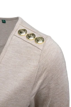Long Sleeve V-Neck Tee (Oatmeal)
