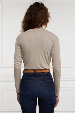 Long Sleeve V-Neck Tee (Oatmeal)