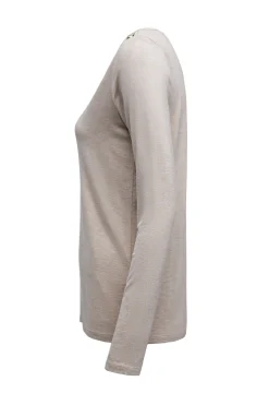Long Sleeve V-Neck Tee (Oatmeal)