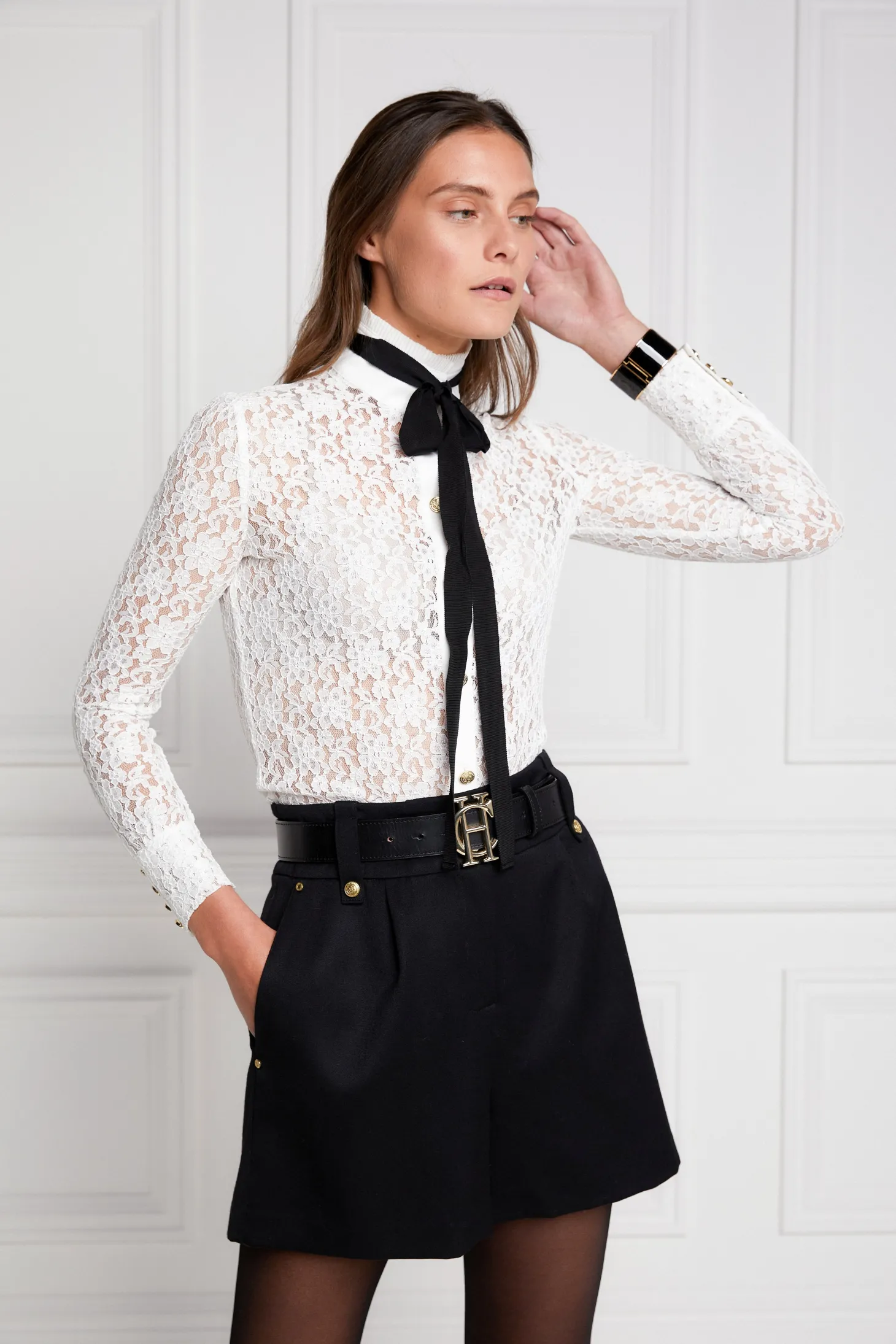 Luxe Tailored Short (Black Barathea)