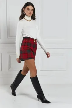 Luxe Tailored Short (Red Tartan)