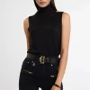 Luxury Sleeveless Roll Neck (Black)
