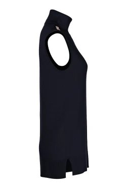 Luxury Sleeveless Roll Neck (Black)