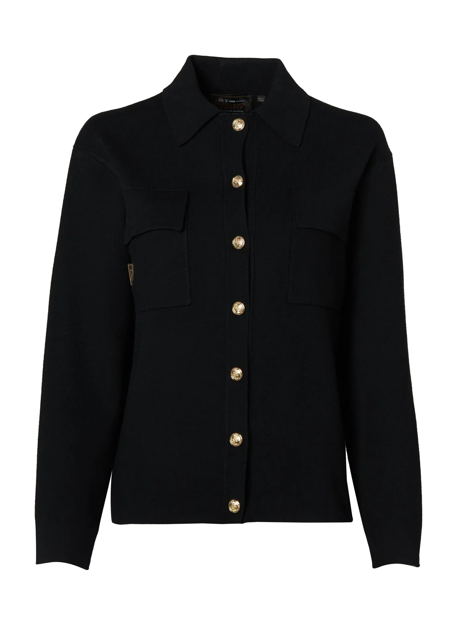 Maria Knitted Overshirt (Black)