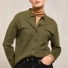Maria Knitted Overshirt (Moss)