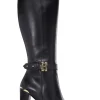 Marlborough Knee Boot (Black Leather)
