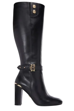 Marlborough Knee Boot (Black Leather)