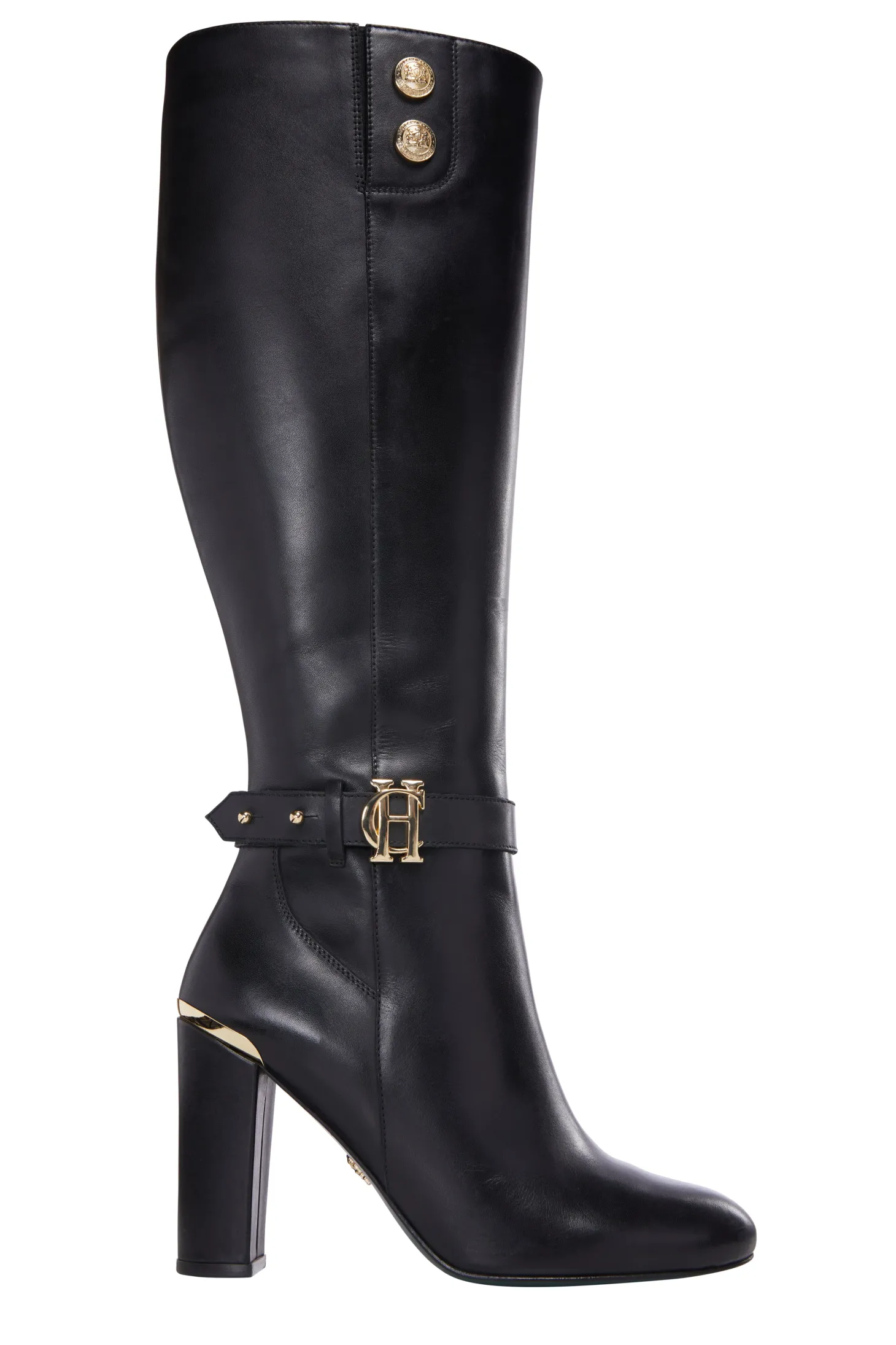 Marlborough Knee Boot (Black Leather)
