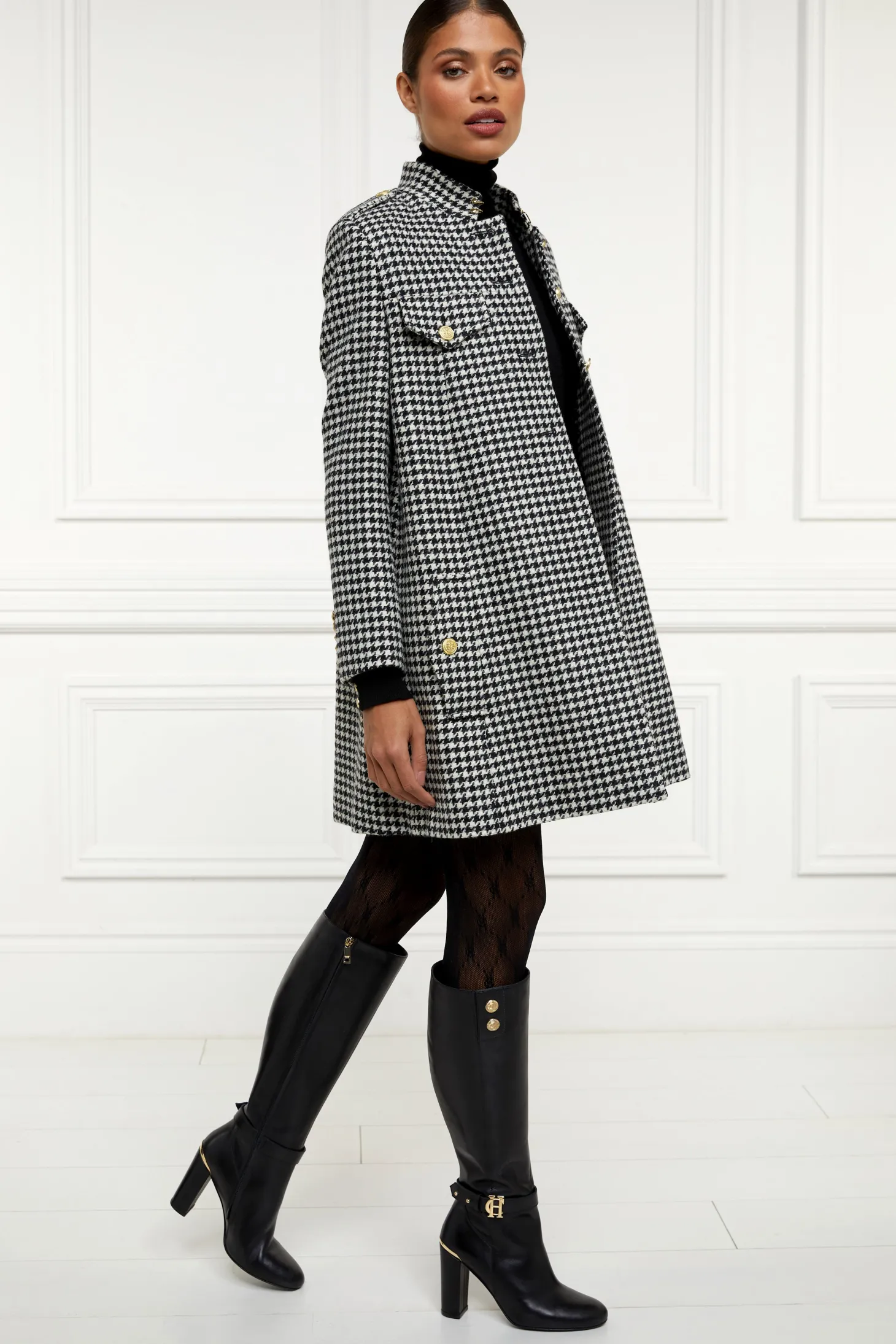 Marlborough Knee Boot (Black Leather)