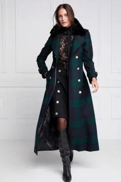 Marlborough Shearling Trench Coat (Blackwatch)