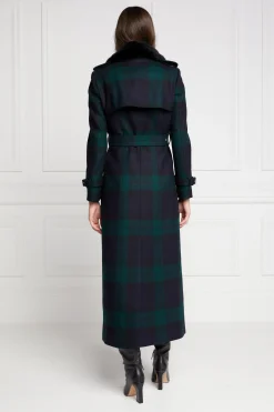 Marlborough Shearling Trench Coat (Blackwatch)