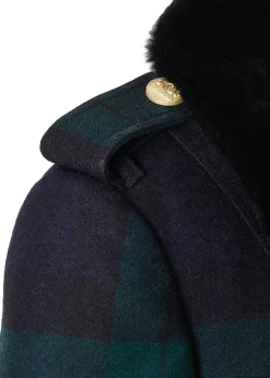 Marlborough Shearling Trench Coat (Blackwatch)