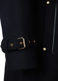 Marlborough Shearling Trench Coat (Soft Black)