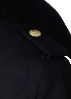Marlborough Shearling Trench Coat (Soft Black)