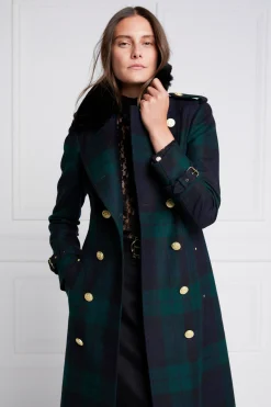 Marlborough Shearling Trench Coat (Blackwatch)