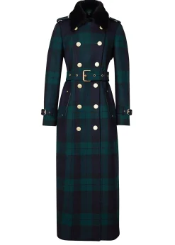 Marlborough Shearling Trench Coat (Blackwatch)
