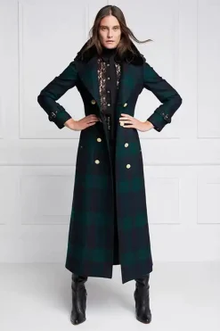 Marlborough Shearling Trench Coat (Blackwatch)