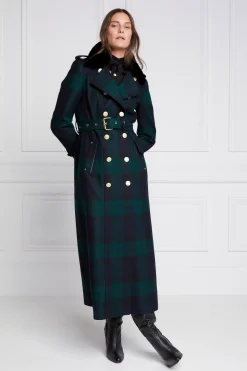 Marlborough Shearling Trench Coat (Blackwatch)