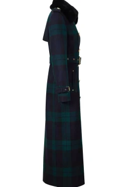 Marlborough Shearling Trench Coat (Blackwatch)