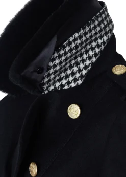 Marlborough Shearling Trench Coat (Soft Black)