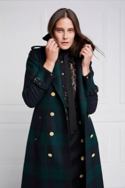 Marlborough Shearling Trench Coat (Blackwatch)