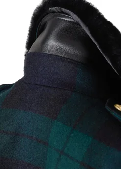 Marlborough Shearling Trench Coat (Blackwatch)
