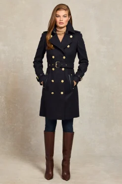 Marlborough Trench Coat (Soft Navy)