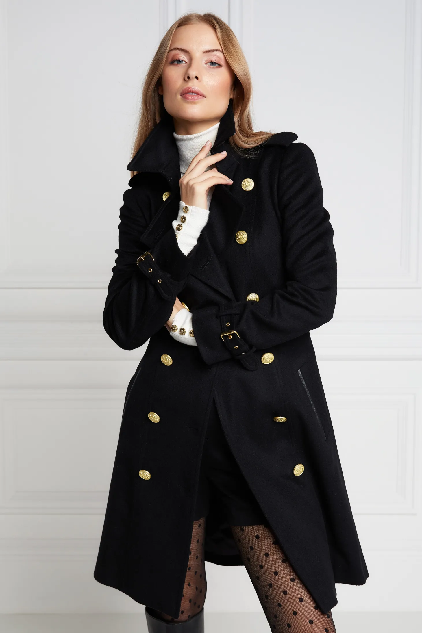 Marlborough Trench Coat (Soft Black)