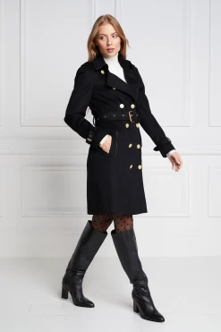 Marlborough Trench Coat (Soft Black)