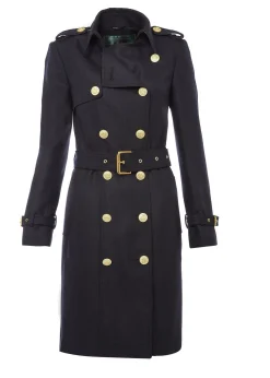 Marlborough Trench Coat (Soft Navy)