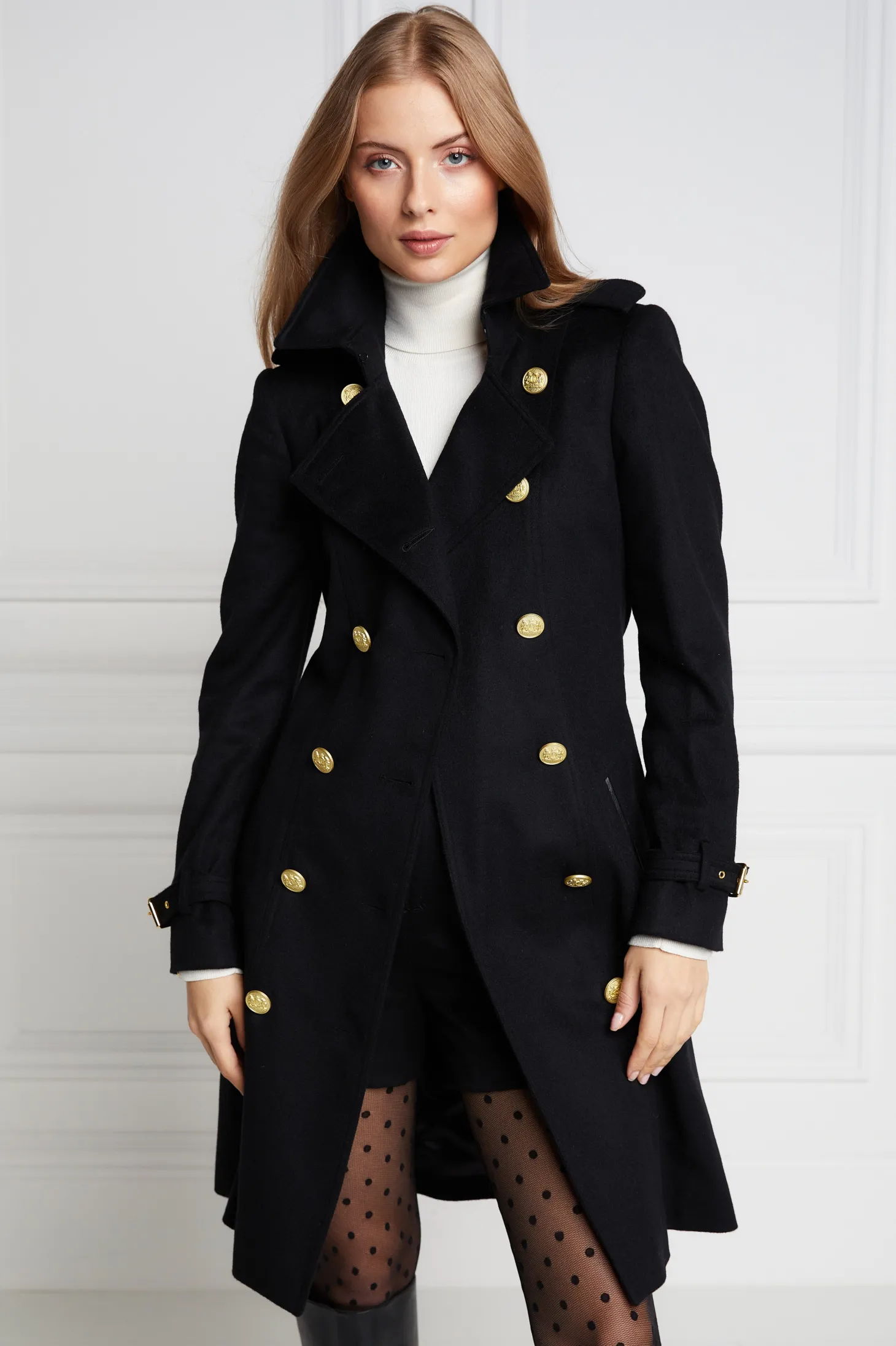 Marlborough Trench Coat (Soft Black)