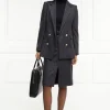 Mayfair Pencil Skirt (Charcoal Pinstripe)