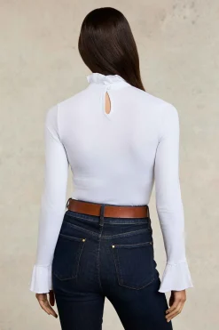 Melissa Jersey Blouse (White)