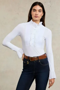 Melissa Jersey Blouse (White)