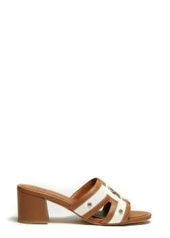Monogram Mule (Tan Canvas)