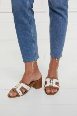 Monogram Mule (Tan Canvas)